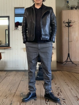 「Dickies（ディッキーズ）のアイテム（パンツ）」を使った、86yamaさん（メンズ・172cm）の冬コーディネート