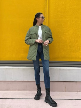 「タックイン」｜RISAさん（レディース・174cm）の冬コーディネート