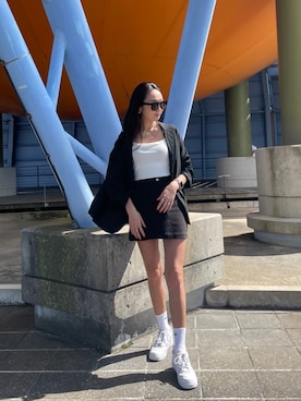 「アイテム（キャミソール）」を使った、RISAさん（レディース・174cm）の春コーディネート