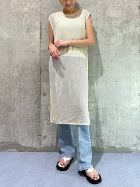 「Didot.（ディドット）のアイテム（シューズ）」を使った、RISAさん（レディース・174cm）の夏コーディネート