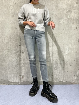 「G-STAR RAW（ジースターロゥ）のアイテム（スウェット）」を使った、RISAさん（レディース・174cm）の秋コーディネート