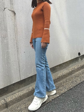 「ASH（アッシュ）のアイテム」を使った、AsHFさん（レディース・153cm）の春コーディネート