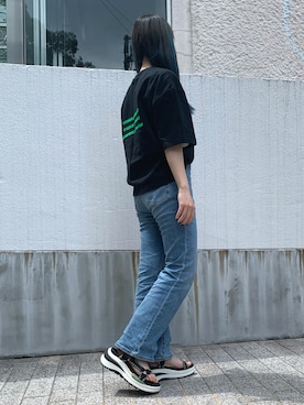 「フレアデニム」｜AsHFさん（レディース・153cm）の夏コーディネート