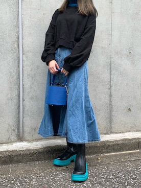 「chuu（チュー）のアイテム」を使った、AsHFさん（レディース・153cm）の秋コーディネート
