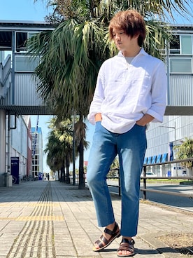 「g-stage（ジーステージ）のアイテム（トップス）」を使った、kentaさん（メンズ・165cm）の春コーディネート