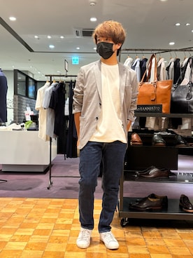 「アイテム（テーラードジャケット）」を使った、kentaさん（メンズ・165cm）の夏コーディネート