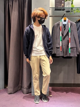 「アイテム（パーカー）」を使った、kentaさん（メンズ・165cm・30代）の秋コーディネート
