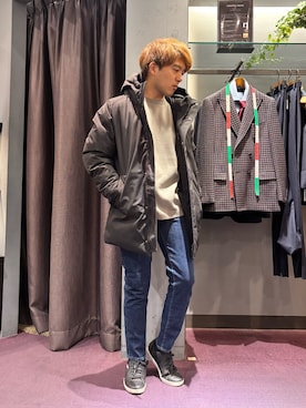 「アイテム（デニムパンツ）」を使った、kentaさん（メンズ・165cm・30代）の秋コーディネート