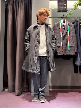 「アイテム（ステンカラーコート）」を使った、kentaさん（メンズ・165cm・30代）の秋コーディネート