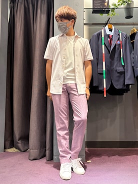 「アイテム（シャツ/ブラウス）」を使った、kentaさん（メンズ・165cm・30代）の夏コーディネート