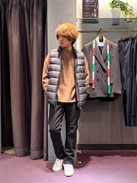 「アイテム（ダウンベスト）」を使った、kentaさん（メンズ・165cm）の秋コーディネート