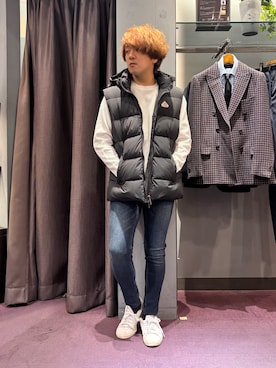 「アイテム（ダウンベスト）」を使った、kentaさん（メンズ・165cm）の秋コーディネート