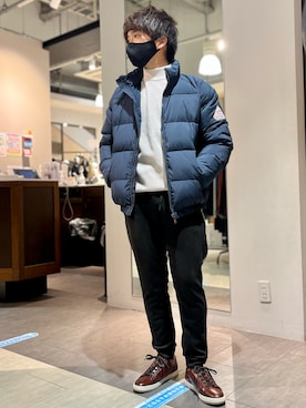 「abahouse」｜「アイテム（ダウンジャケット/コート）」を使った、kentaさん（メンズ・165cm）の冬コーディネート