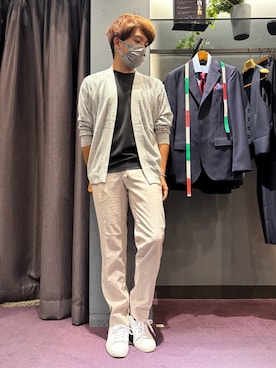 「アイテム（カーディガン/ボレロ）」を使った、kentaさん（メンズ・165cm・30代）の夏コーディネート