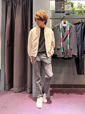 「アイテム（ブルゾン）」を使った、kentaさん（メンズ・165cm・30代）の秋コーディネート
