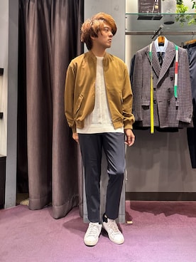 「アイテム（ブルゾン）」を使った、kentaさん（メンズ・165cm・30代）の秋コーディネート