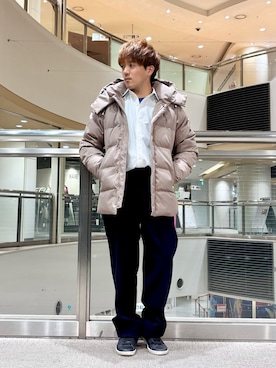 「アイテム（ダウンジャケット/コート）」を使った、kentaさん（メンズ・165cm・30代）の秋コーディネート