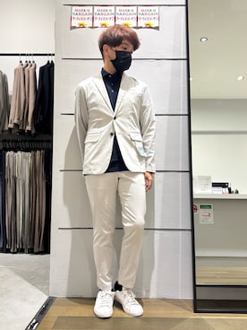 「アイテム（ポロシャツ）」を使った、kentaさん（メンズ・165cm）の夏コーディネート