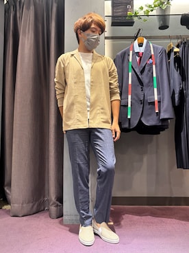 「アイテム（カーディガン/ボレロ）」を使った、kentaさん（メンズ・165cm・30代）の夏コーディネート