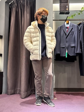 「アイテム（ダウンジャケット/コート）」を使った、kentaさん（メンズ・165cm・30代）の冬コーディネート