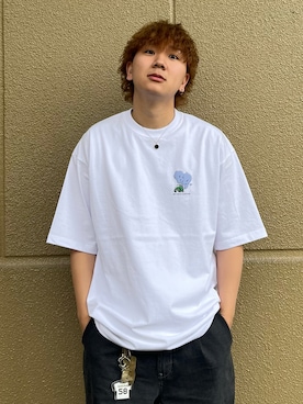 「BEN DAVIS（ベンデイビス）のアイテム（Tシャツ/カットソー）」を使った、こうたろうさん（メンズ・173cm）の春コーディネート