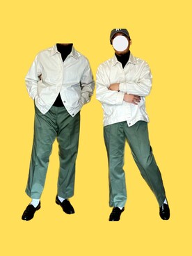 「STILL BY HAND（スティルバイハンド）のアイテム（ジャケット/アウター）」を使った、角刈りたろうさん（メンズ・165cm）の冬コーディネート
