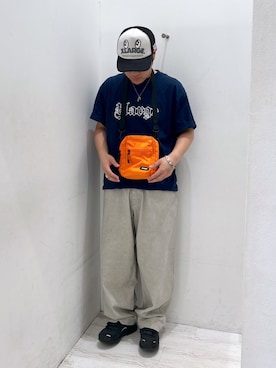 「アイテム（バッグ）」を使った、田中翔太郎さん（メンズ・171cm）の夏コーディネート