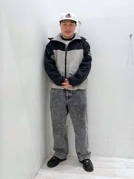 「XLARGE（エクストララージ）のアイテム（ナイロンジャケット）」を使った、田中翔太郎さん（メンズ・171cm）の春コーディネート