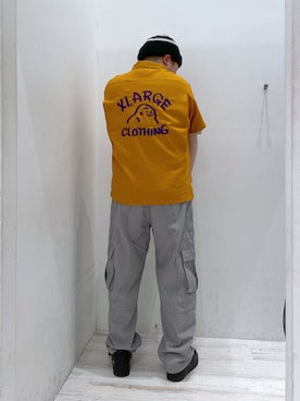「いまどきジャケット写真」｜「アイテム（カーゴパンツ）」を使った、田中翔太郎さん（メンズ・171cm）の春コーディネート