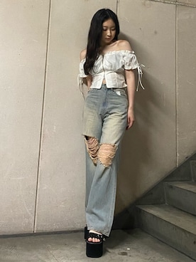 林瑞季さん（レディース・159cm）の夏コーディネート