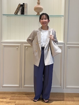 「NOLLEY’S（ノーリーズ）のアイテム（トップス）」を使った、ホッシーさん（レディース・155cm）の春コーディネート