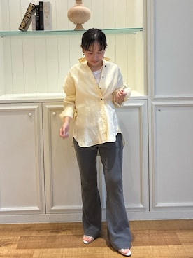 「NOLLEY’S（ノーリーズ）のアイテム」を使った、ホッシーさん（レディース・155cm）の春コーディネート