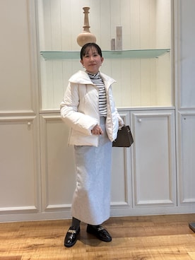 「アイテム（ダウンジャケット/コート）」を使った、ホッシーさん（レディース・155cm）の秋コーディネート