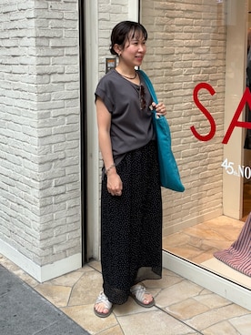 「grace grace （グラスグラス）のアイテム」を使った、ホッシーさん（レディース・155cm）の夏コーディネート