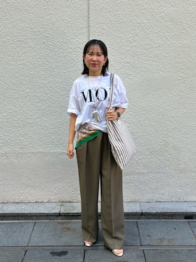 「アイテム（チャーム）」を使った、ホッシーさん（レディース・155cm）の春コーディネート