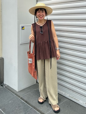 「grace grace （グラスグラス）のアイテム」を使った、ホッシーさん（レディース・155cm）の夏コーディネート