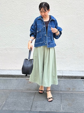 「アイテム（バレッタ/ヘアクリップ）」を使った、ホッシーさん（レディース・155cm）の秋コーディネート