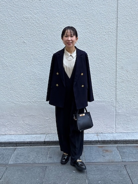 「アイテム（つなぎ/オールインワン）」を使った、ホッシーさん（レディース・155cm）の冬コーディネート