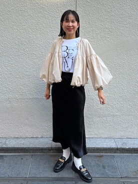 「NOLLEY’S（ノーリーズ）のアイテム」を使った、ホッシーさん（レディース・155cm）の春コーディネート