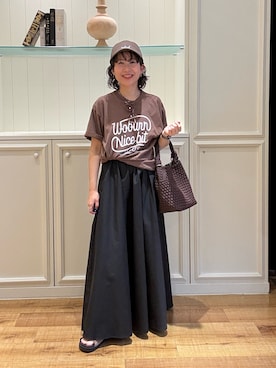 「NOLLEY’S（ノーリーズ）のアイテム（アクセサリー）」を使った、ホッシーさん（レディース・155cm）の夏コーディネート