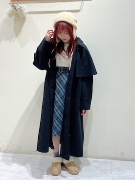「ehka sopo（エヘカソポ）のアイテム（その他アウター）」を使った、ayuさん（レディース・150cm）の冬コーディネート