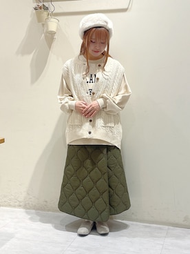 「アイテム（ドレスシューズ、ベージュ系）」を使った、ayuさん（レディース・150cm）の秋コーディネート