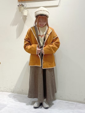 「Samansa Mos2（サマンサ モスモス）のアイテム（ジャケット/アウター）」を使った、ayuさん（レディース・150cm）の秋コーディネート