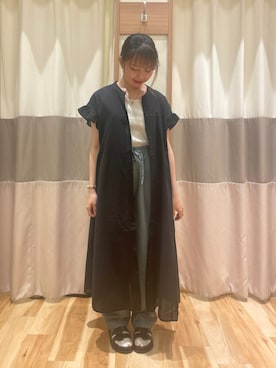 「Samansa Mos2 blue（サマンサモスモスブルー）のアイテム（タンクトップ）」を使った、ayuさん（レディース・150cm）の夏コーディネート