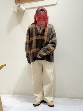 「Samansa Mos2 blue」｜「アイテム（ブーツ）」を使った、ayuさん（レディース・150cm）の冬コーディネート