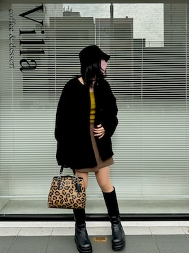 「GRL（グレイル）のアイテム（ハット）」を使った、fmnさん（レディース・157cm）の秋コーディネート