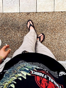 「ETHOS（エトス）のアイテム（パンツ）」を使った、creveaさん（メンズ・185cm）の夏コーディネート