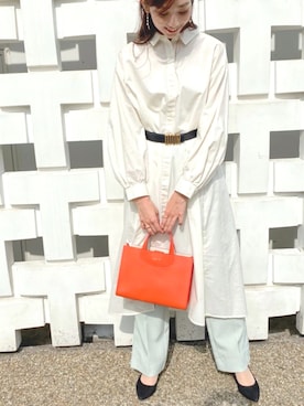 「NOIR DE POUPEE（ノワールドプーペ）のアイテム」を使った、HINANOさん（レディース・158cm）の春コーディネート