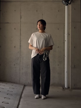 「LHME（エルエイチエムイー）の【WEB限定】”Aqua”フィンガーリング/サージカルステンレス（金属アレルギー対応）【LHME / エルエイチエムイー】（リング）」を使った、オトネさん（レディース・166cm・20代）の夏コーディネート
