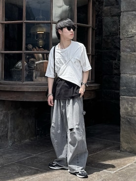 「GRANCY（グランシー）のアイテム」を使った、Hiromuさん（メンズ・180cm）の春コーディネート
